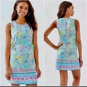 (60% OFF) NWT Lilly Pulitzer Marli Pastel Multi Color Stretch Shift Dress